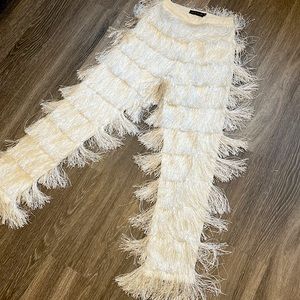 COPY - White fringe pants